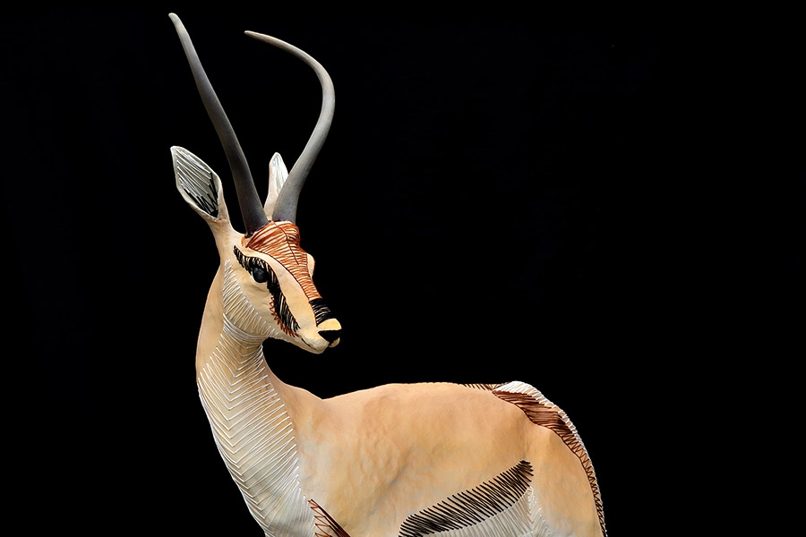 Sculpture animalière Springbok