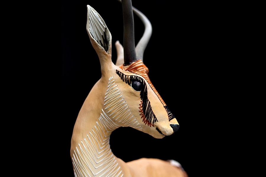 Sculpture animalière Springbok