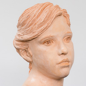 Sculpture en terre cuite, buste de Fanny