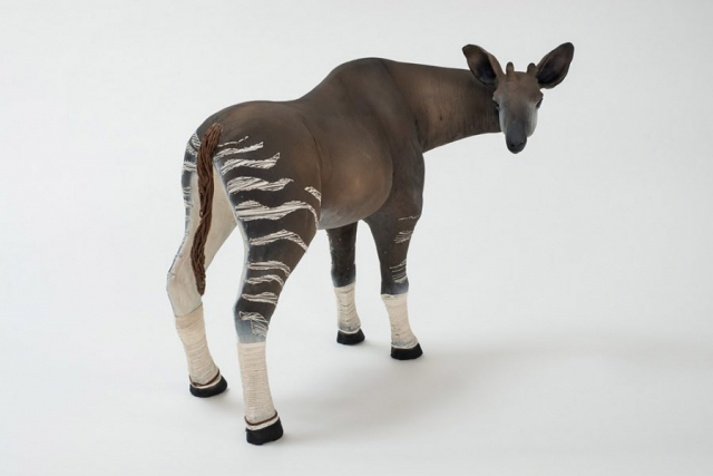 Okapi, sculpture animalière Anne Moreau-Vagnon